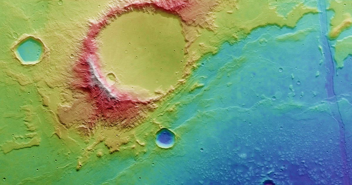 Zona donde estuvo el lago más grande de Marte