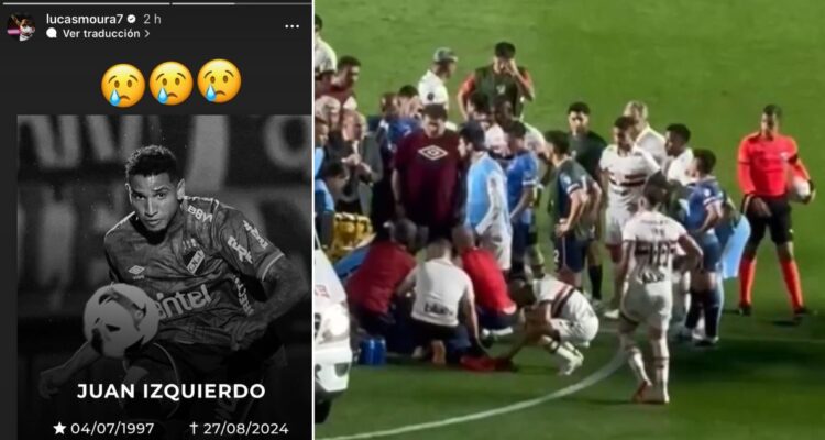 El dolor de Lucas Moura por la muerte de Juan Izquierdo