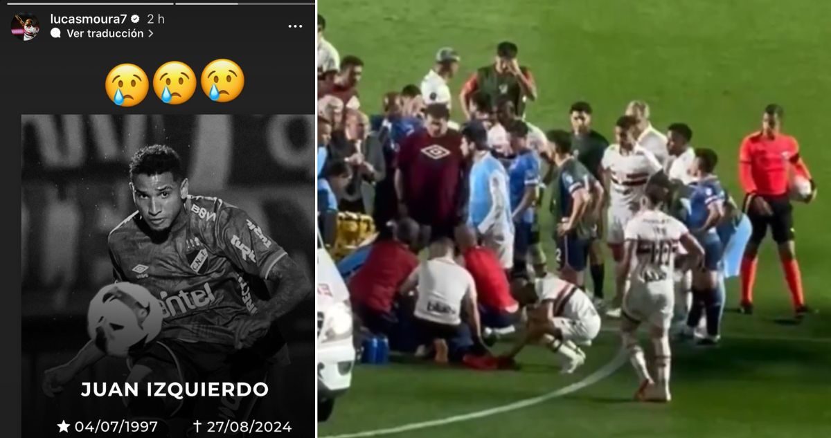 El dolor de Lucas Moura por la muerte de Juan Izquierdo