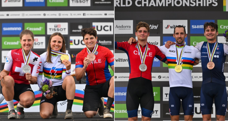 Florencia Espiñeira y Martín Vidaurre ascienden al podio en el Mundial E-MTB.