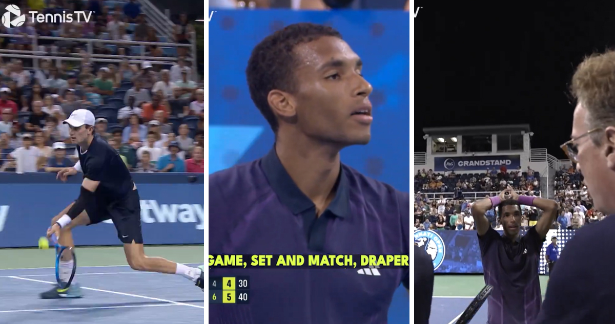 Duelo entre Auger-Aliassime y Draper tuvo polémico final en el Masters de Cincinnati.