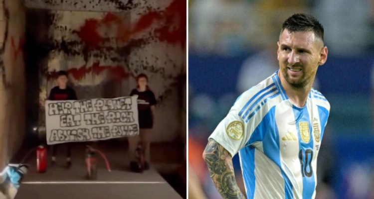 Grupo activista vandaliza mansión de Lionel Messi en Ibiza.