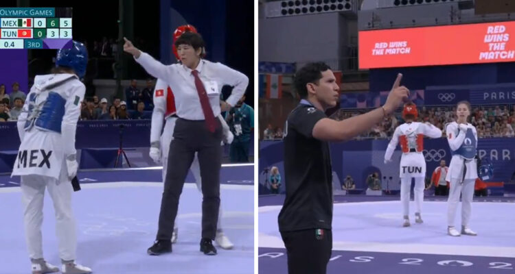 Mexicana Daniela Souza fue expulsada dramáticamente en Taekwondo de París 2024.