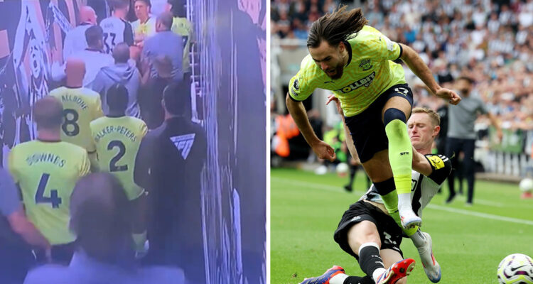 Ben Brereton intentó ser golpeado por jugadores del Newcastle.