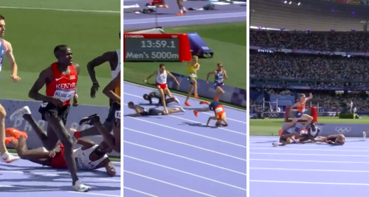 Masiva rodada de corredores estremeció por momentos a París 2024.