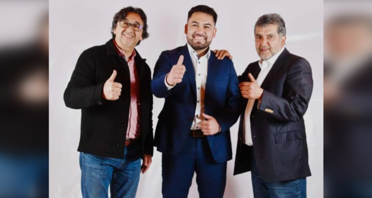 Foto de candidato a gobernador del Partido Social Cristiano con Marcelo Rivera