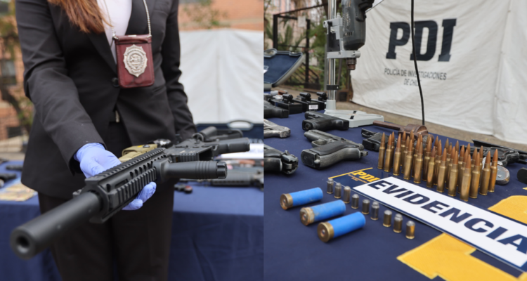 PDI incauta más de 20 armas de fuego en San Ramón y Lo Espejo: hay 14 detenidos de bandas criminales