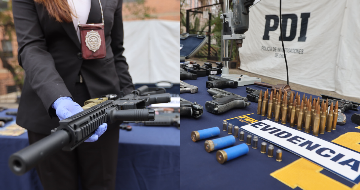 PDI incauta más de 20 armas de fuego en San Ramón y Lo Espejo: hay 14 detenidos de bandas criminales