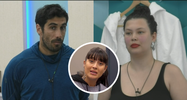Pedro Astorga y Michelle Carvalho junto a miniatura de Camila Power en Gran Hermano