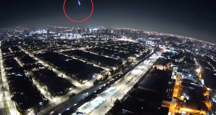 Meteorito captado en Santiago