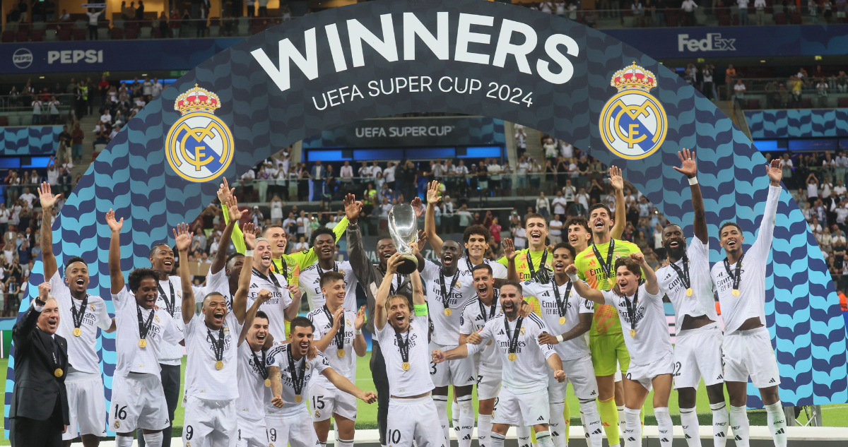 Real Madrid conquistó la Supercopa con goles de Mbappé y Valverde ante el Atalanta.