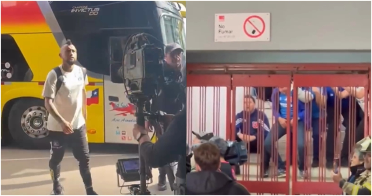 El grosero recibimiento de hinchas de la U a Vidal e Isla