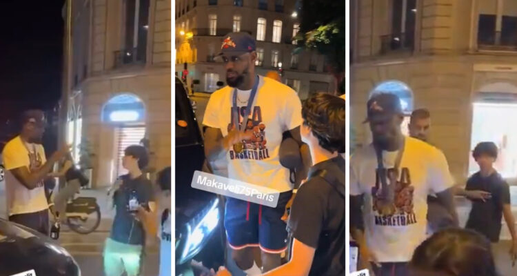LeBron James tuvo repudiado gesto con hincha en París 2024.