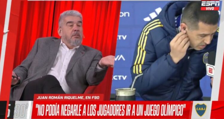 Juan Román Riquelme se enoja y deja botada entrevista en vivo tras discutir con periodista de ESPN Argentina