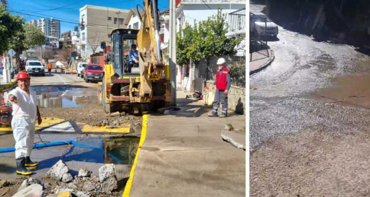 Rotura de matriz tiene a sectores de Valparaíso sin agua hasta madrugada del domingo, informa Esval