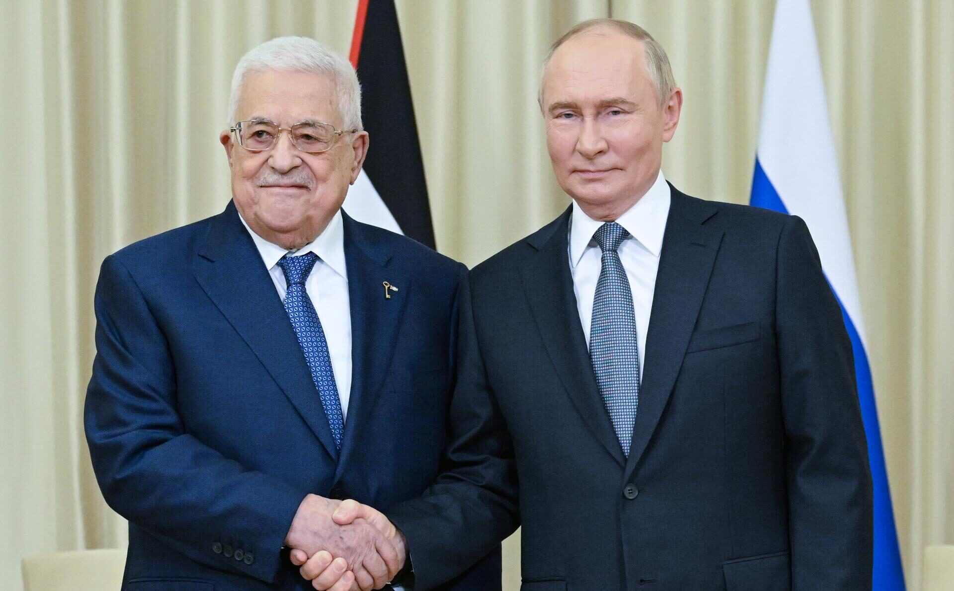 Mahmud Abbas y Vladimir Putin