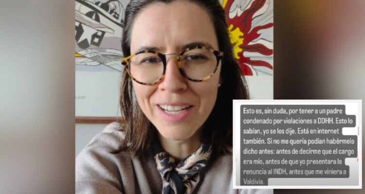 Exdirectora de Sernameg de Los Ríos, que duró sólo dos días en el cargo, atribuye decisión a la condena de su padre por violación a los derechos humanos.