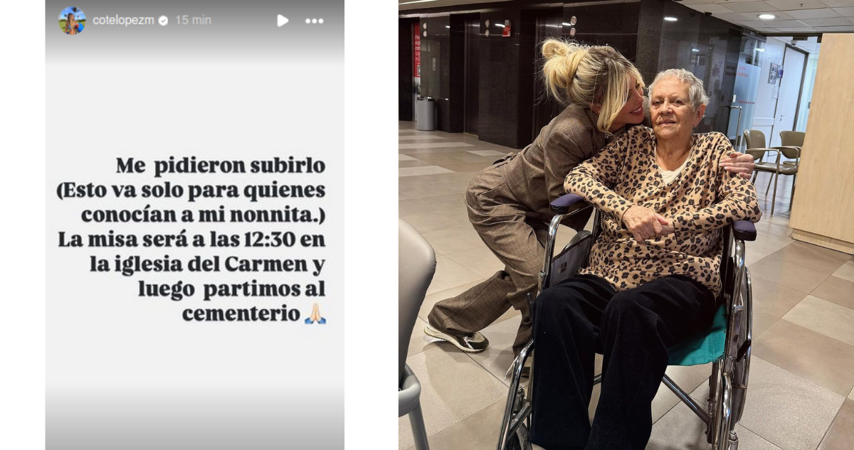 Instagram Storie sobre la muerte de abuela de María José López