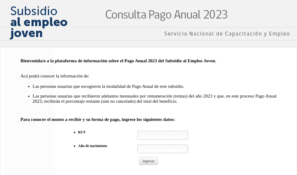 Consulta si te corresponde el pago del Subsidio de Empleo Joven con tu RUT aquí