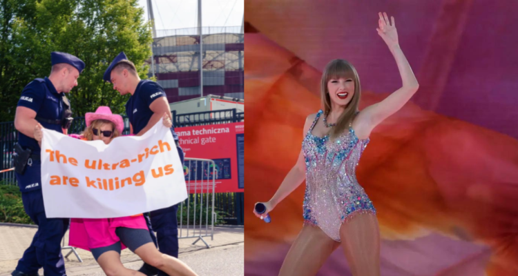 Activistas climáticos intentan bloquear acceso de Taylor Swift a estadio en Polonia y fueron detenidos