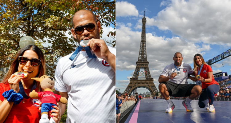 Francisca Crovetto y Yasmani Acosta se lucen en desfile del Team Chile en los JJOO.