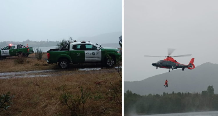Volcamiento en Lago Rupanco