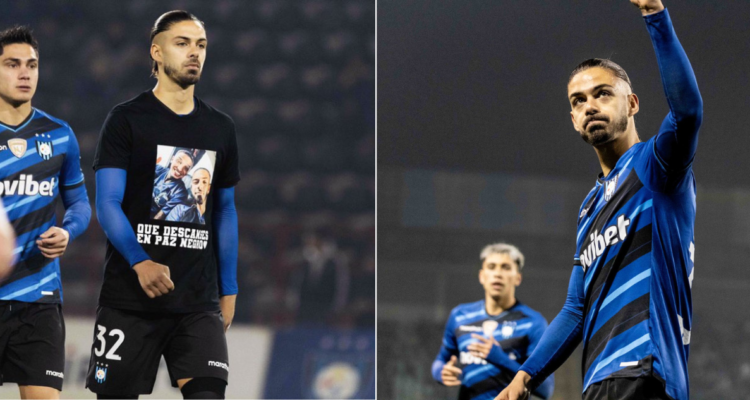 Thiago Vecino dedica su primer gol con Huachipato a Juan Izquierdo.