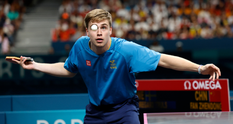 Perdió el oro, pero deslumbró con la muñeca: tenimesista sueco inventó el punto del año en JJOO