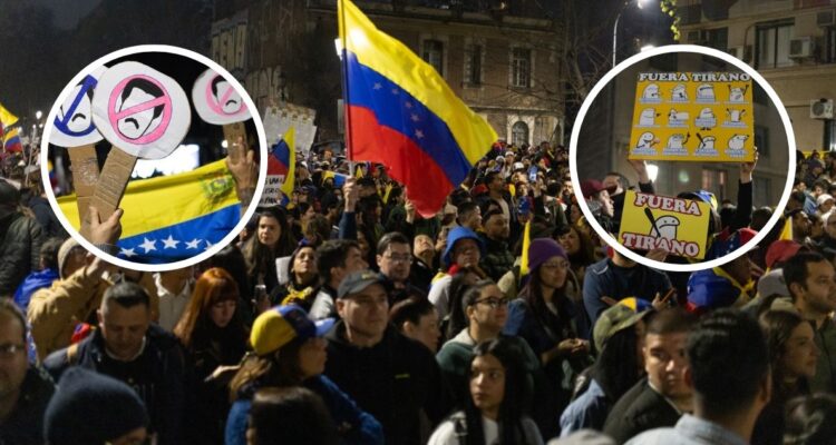 “Vamos a sacar a nuestro dictador”: Miles de venezolanos en Chile piden a Maduro dejar el poder