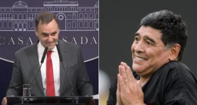 El feo ninguneo del vocero de Argentina Manuel Adorni a Diego Maradona