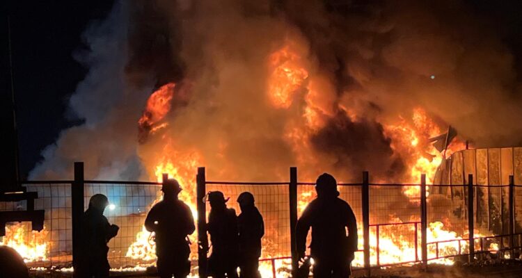 Incendio ruta 5 sur