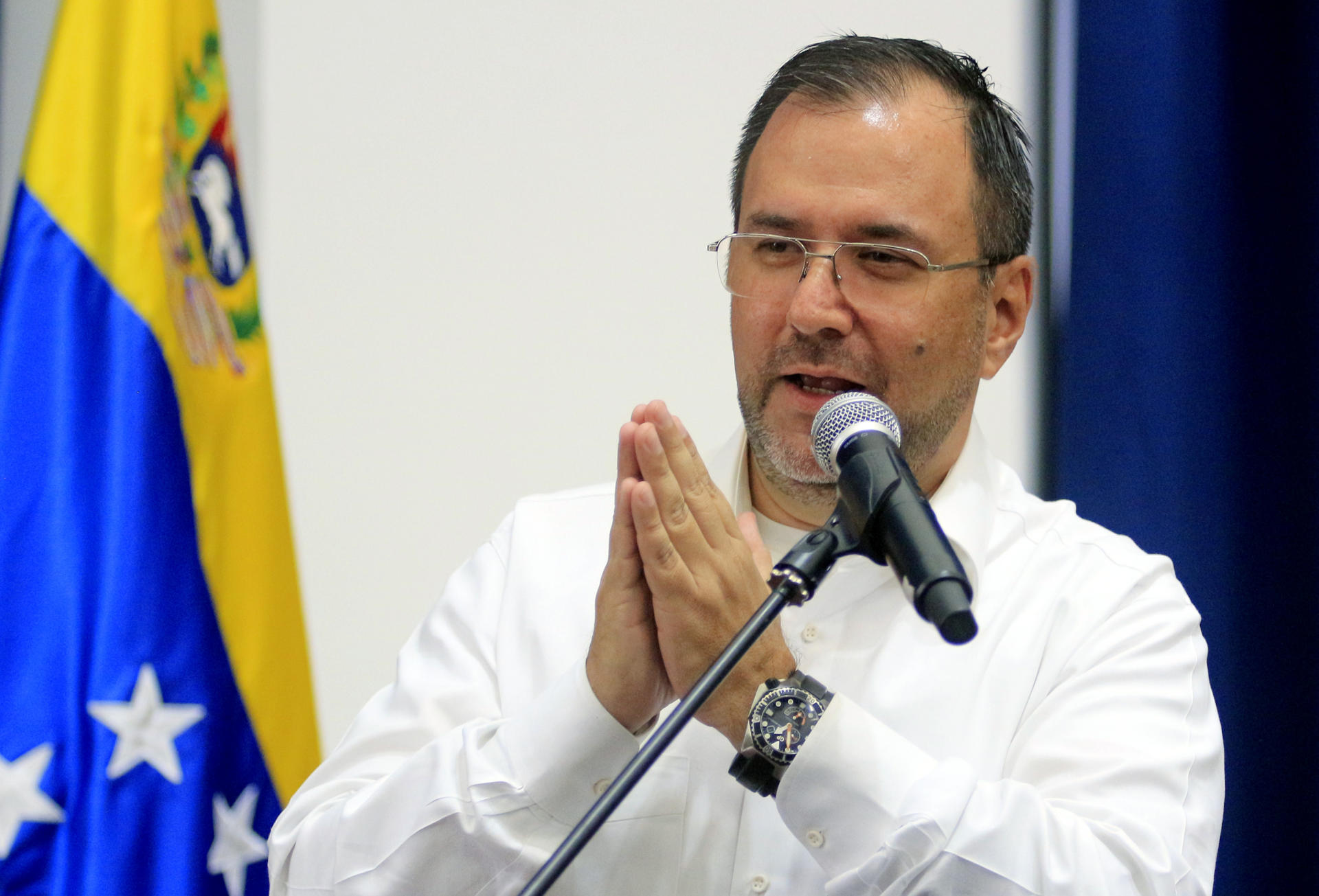 En la imagen, el ministro venezolano de Exteriores, Yván Gil Pinto.