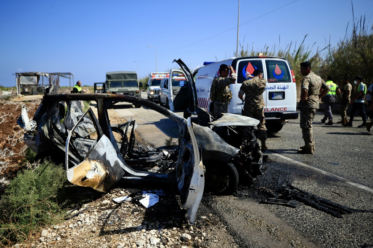 Al menos dos muertos deja bombardeo de un dron de Israel contra vehículo en el sur del Líbano