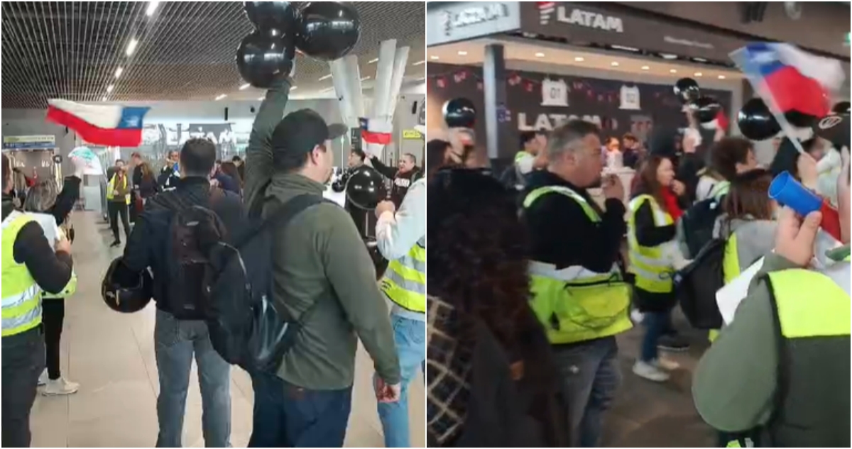 Comienza huelga de los trabajadores del Aeropuerto de Santiago a horas del “18 XL”