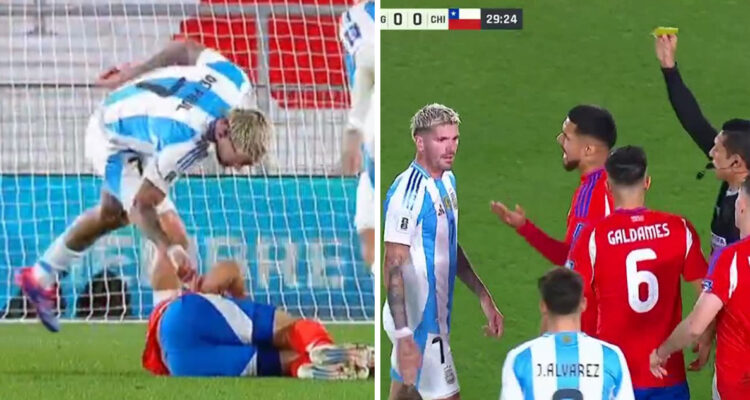 Rodrigo De Paul quiso pasarte de listo con jugador de La Roja.