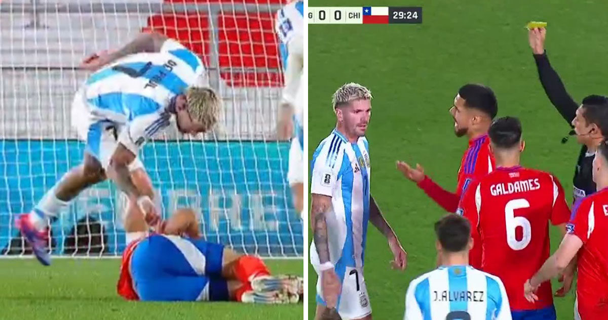 Rodrigo De Paul quiso pasarte de listo con jugador de La Roja.