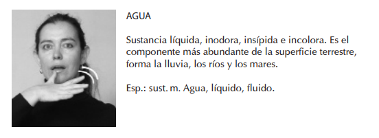 Agua en lengua de señas