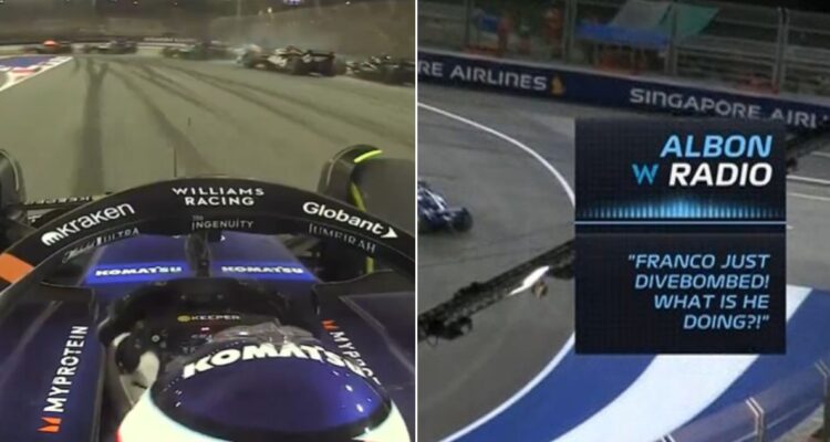 Albon se quejó de su compañero argentino Colapinto en plena competencia: acusó movimiento en radio