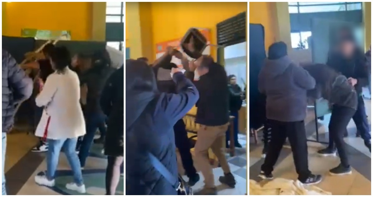Pelea de apoderados tras ser citados por riña de estudiantes en liceo de Quilpué