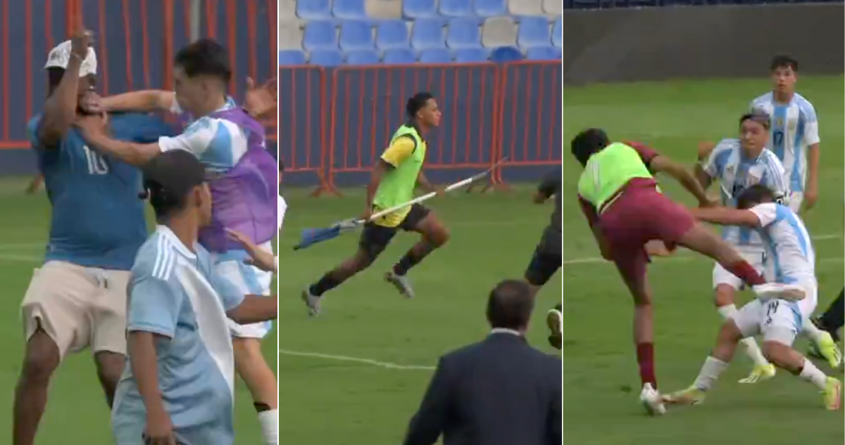 Revisa la batalla campal entre la Sub-15 de Argentina y de Ecuador en un amistoso.