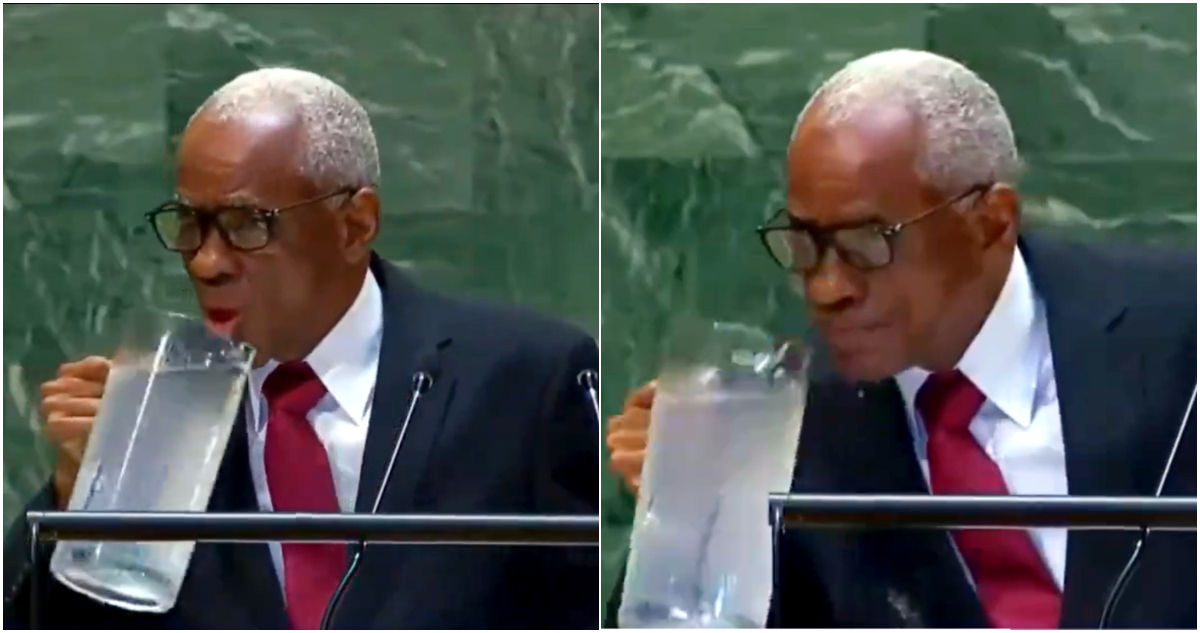 Autoridad de Haití protagoniza incómodo momento en la ONU al tomar agua desde jarrón y derramarla