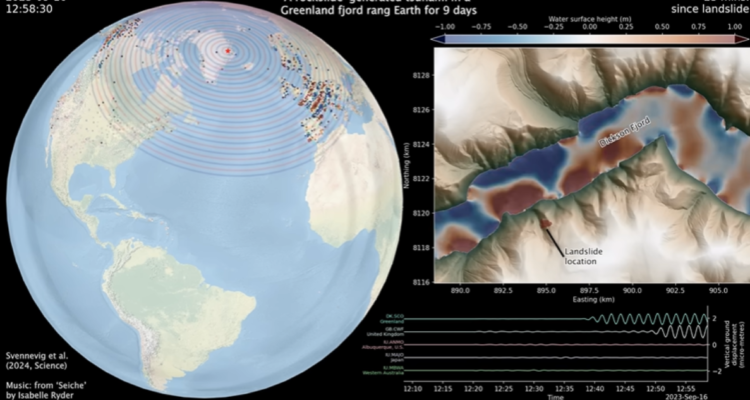 Avalancha generó tsunami de 200 metros de altura en 2023 en Groenlandia: recién se supo 1 año después