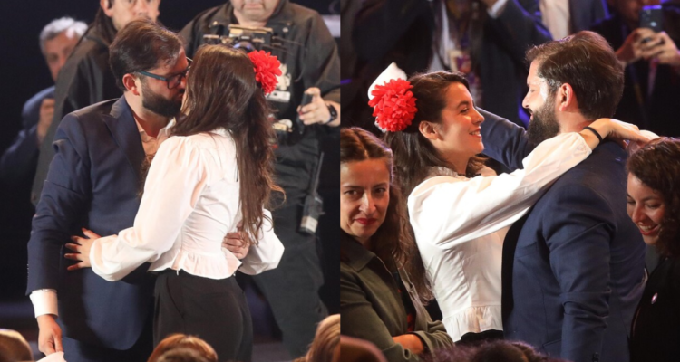 Gabriel Boric junto a Paula Carrasco, su nueva pareja