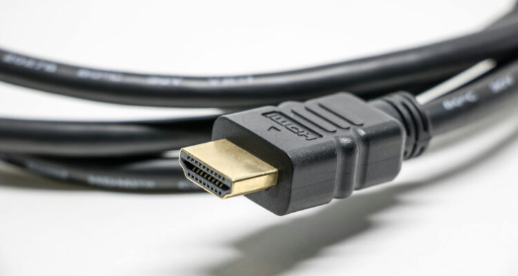Foto de un cable HDMI