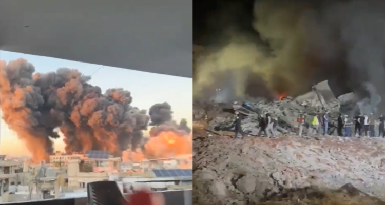 Varios edificios destruidos tras ataque israelí en Beirut: objetivo sería sede central de Hezbolá