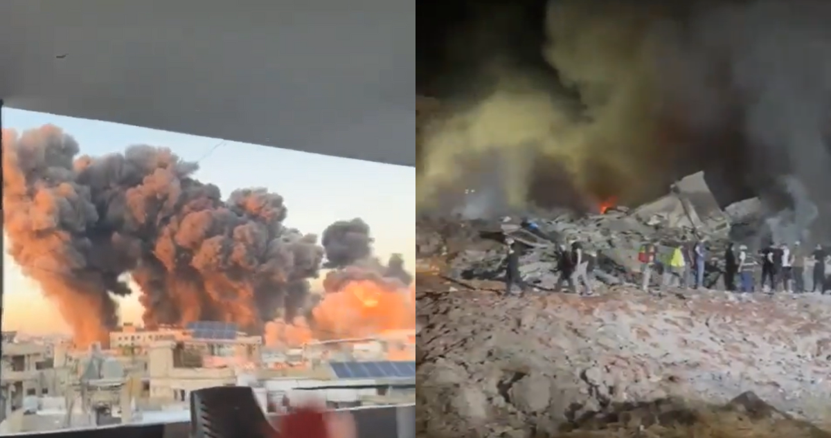 Varios edificios destruidos tras ataque israelí en Beirut: objetivo sería sede central de Hezbolá