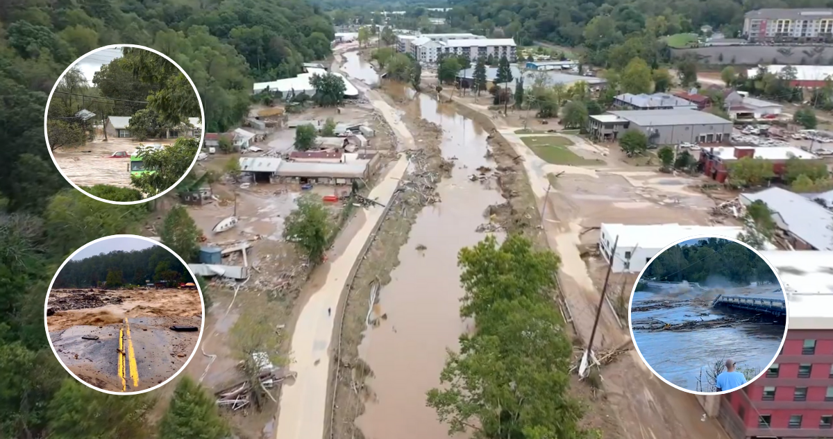 Las impactantes imágenes del devastador paso del Huracán Helene en EEUU que ha dejado casi 100 muertos