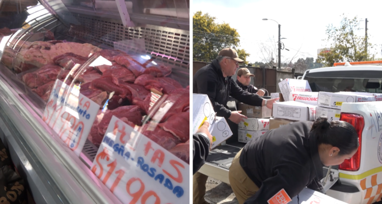 Carne decomisada desde carnicería en Temuco