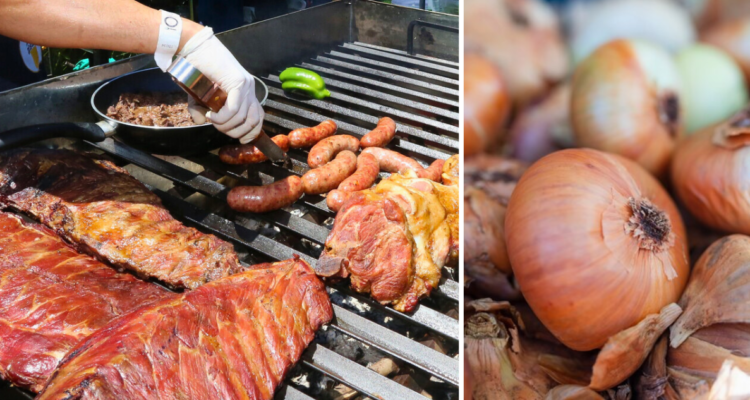 Limpiar parrilla cebolla