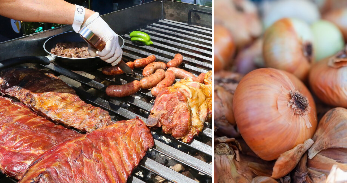Limpiar parrilla cebolla